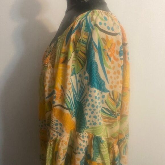 Cato Hautecabona Saffron cold shoulder bell sleeves tunic, size 22/24 - Picture 2 of 5